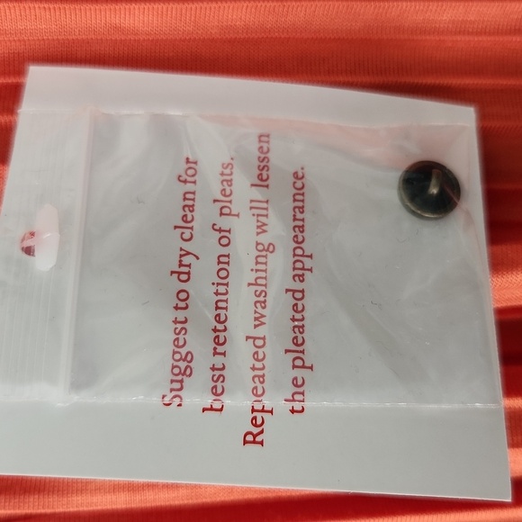 NWT Sundance | Katie Pleated Tank Top Size S Orange Flowy - Picture 6 of 8